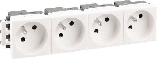 [EUR61404] Bloc 4 prises 2P+T blanche