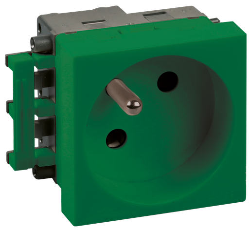 [EUR61410] Prise 2P+T verte complète