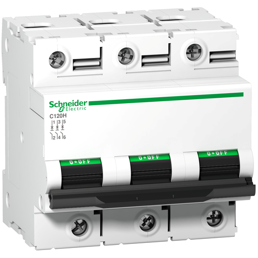 [SCHA9N18468] Acti9 C120H Disjoncteur Modulaire 3P 80 A, courbe C, 15 kA
