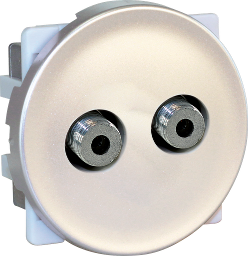 [EUR61568] COMETE Prise Double TV  Multi. Serv. Type F TITANE