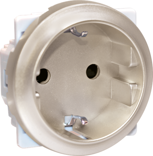 [EUR61577] COMETE Prise 2P+T Schuko TITANE