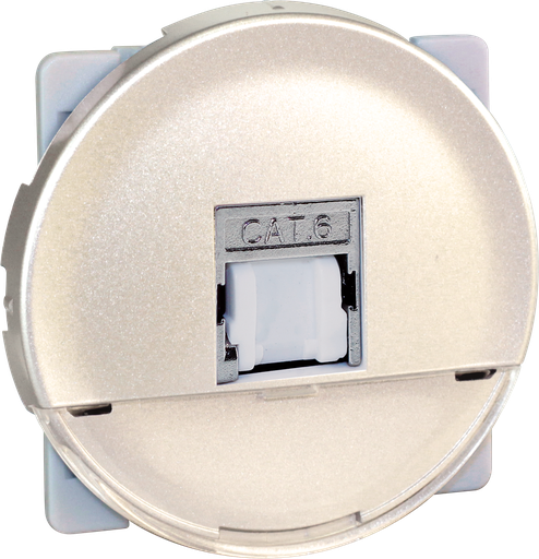 [EUR61579] COMETE Prise RJ45 Multimédia STP Cat.6A Grade 3 TITANE