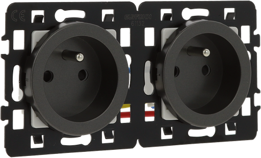 [EUR61663] COMETE Prise Double 2P+T Pré-câblée VULCAIN