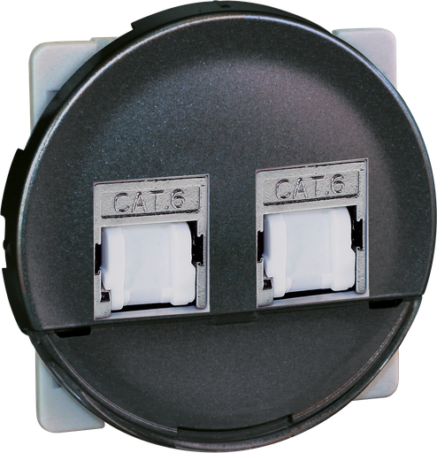 [EUR61673] COMETE Double Prise RJ45 Multimédia STP Cat.6 Grade 3 VULCAIN