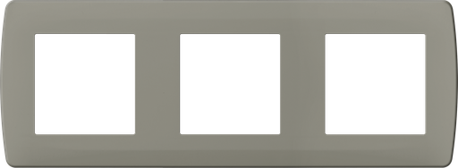 [EUR61992] Plaque taupe 3 positionstes