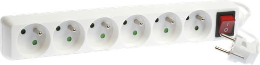 [EUR64070] Bloc6pr.2P+T blanc  inter. 3G1 1m