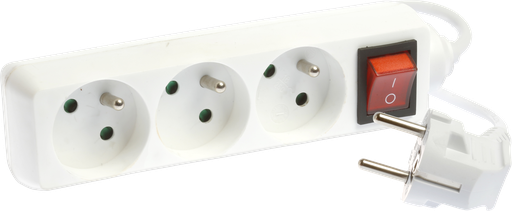 [EUR64095] Bloc3pr.2P+T blanc  inter. 3G1,5 1,5m