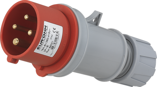 [EUR66001] Fiche industrielle mobile droite 3P+T 16A 400V AC IP44