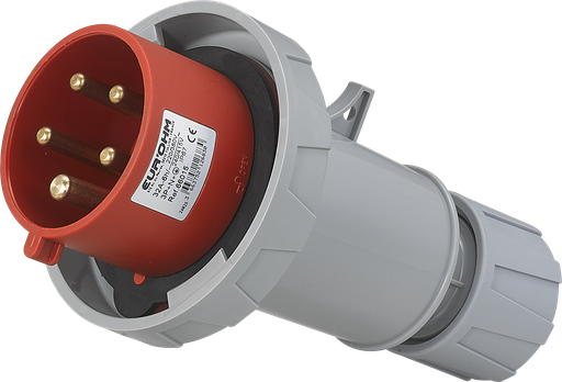 [EUR66015] Fiche industrielle mobile droite 3P+N+T 32A 400V AC IP67