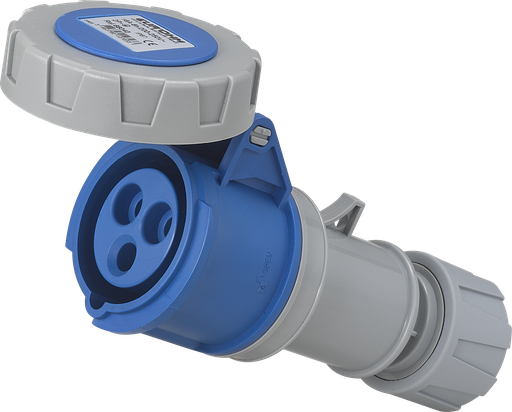 [EUR66040] Prise industrielle mobile droite 2P+T 16A 230V AC IP67