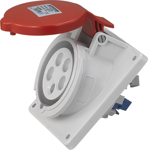 [EUR66062] Socle de prise industrielle à encastrer à 10° 3P+N+T 16A 400V AC IP44