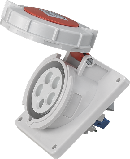 [EUR66072] Socle de prise industrielle à encastrer à 10° 3P+N+T 16A 400V AC IP67