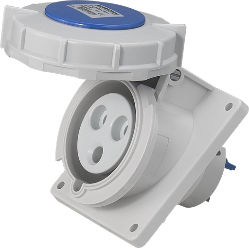 [EUR66073] Socle de prise industrielle à encastrer à 10° 2P+T 32A 230V AC IP67