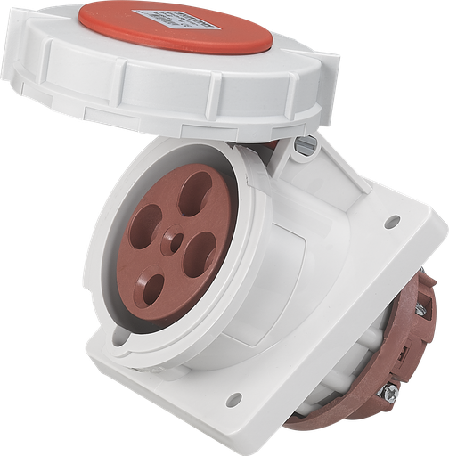 [EUR66076] Socle de prise industrielle à encastrer à 10° 3P+T 63A 400V AC IP67