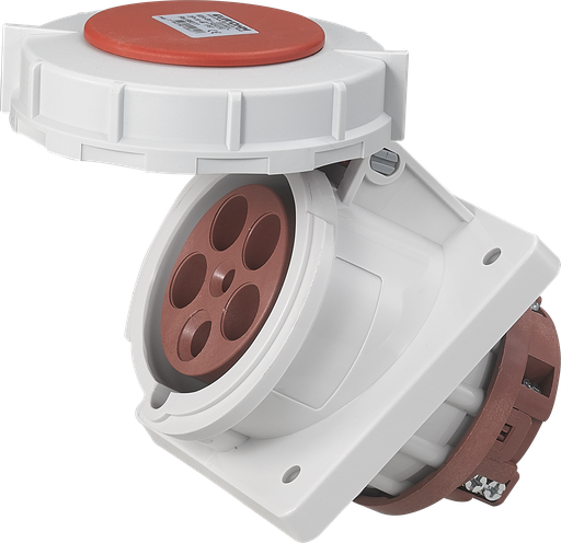 [EUR66077] Socle de prise industrielle à encastrer à 10° 3P+N+T 63A 400V AC IP67