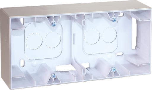 [EUR61581A] COMETE Cadre saillie 2 postes type A TITANE