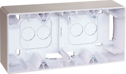 [EUR61581B] COMETE Cadre saillie 2 postes type B TITANE