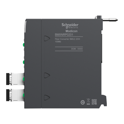 [SCHBMXNRP0201] Modicon X80 - module convertisseur fibre monomode / cuivre RJ45 2 voies 100Mo/s