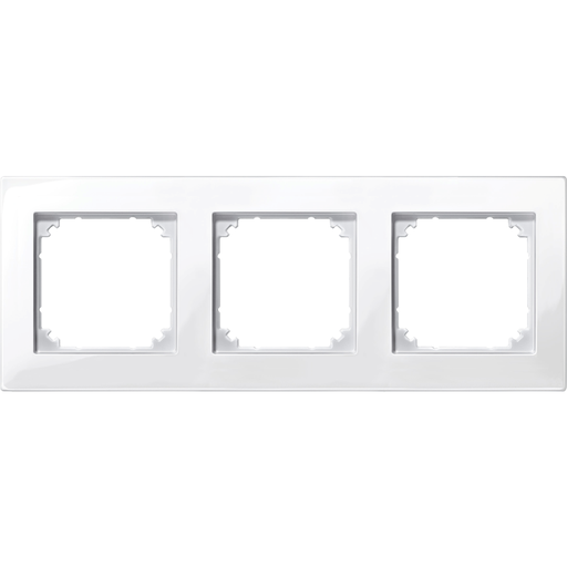 [SCH515319] System M - M Plan - Plaque de finition - 3 postes - blanc polaire brillant