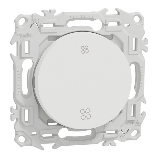 [SCHS920233] Odace - inter ou poussoir VMC 2 vitesses - 10AX - blanc craie