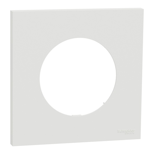 [SCHS920702] Odace - plaque de finition 1 poste - couleur Blanc craie