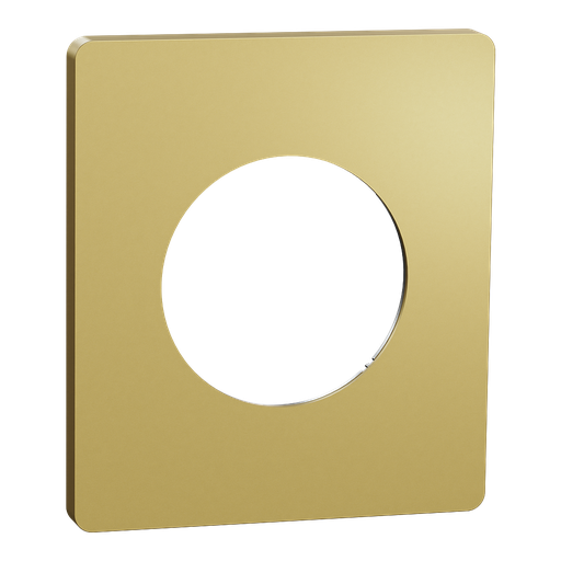 [SCHS932802] Odace Architecte - plaque de finition 1 poste - effet Laiton