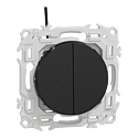 [SCHS940273] Odace - double va-et-vient ou poussoir lumineux LED 0,15mA - 10AX - noir onyx