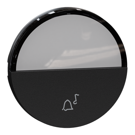 [SCHS949245] Odace - enjoliveur seul - pour bouton poussoir - porte-étiquette - noir onyx
