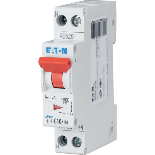 [EAT264744] Disjoncteur modulaire, 1P+N, 10A, courbe C, 4,5kA (EN 60898)