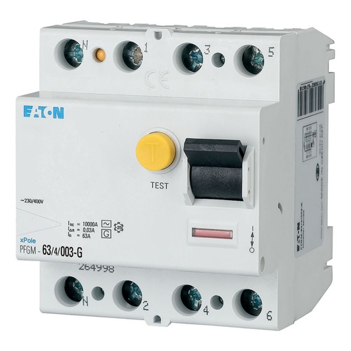 [EAT264998] Interrupteur différentiel PFGM, 4P, 63A 30mA type G