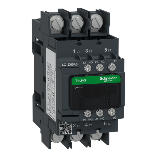 [SCHLC1D65A6B7] TeSys LC1D - contacteur - 3P - AC-3 440V - 65A - bobine 24Vca