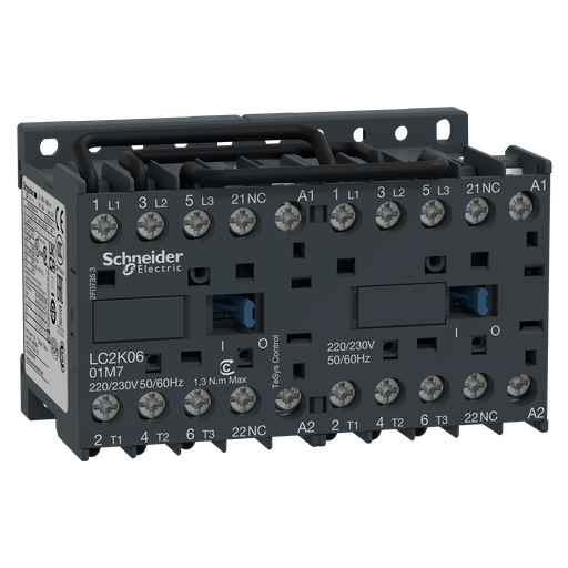 [SCHLC2K0601U7] TeSys LC2K - contacteur inverseur - 3P - AC-3 440V - 6A - bobine 230..240Vca