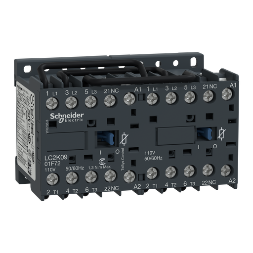 [SCHLC2K0901F72] TeSys LC2K - contacteur inverseur - 3P - AC-3 440V - 9A - bobine 110Vca