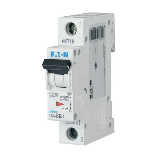 [EAT239032] Disjoncteur FAZ6, 3A, 1P, 6kA (EN 60898) 10kA (IEC/EN 60947-2), courbe C