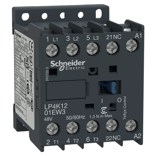 [SCHLP4K1201EW3] TeSys LP4K - contacteur - 3P - AC-3 440V - 12A - bobine 48Vcc