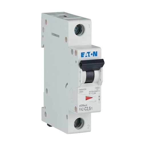 [EAT278550] Disjoncteur modulaire FAZ, 2,5A, 1P, 15kA (IEC/EN 60947-2), courbe C