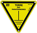 [CATAM350] Plaque alumétal de signalisation "TERRE DES PARATONNERRES" 100 mm.
