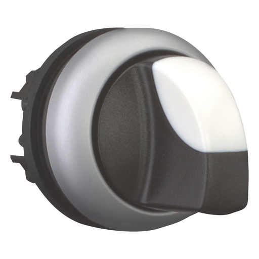 [EAT216865] Commutateur rotatif, manette, 2 positions, noir, à rappel