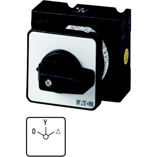 [EAT009657] Commutateur étoile-triangle, cont.: 8, 32A, 0-Y-D, 60°, à accrochage, encastré