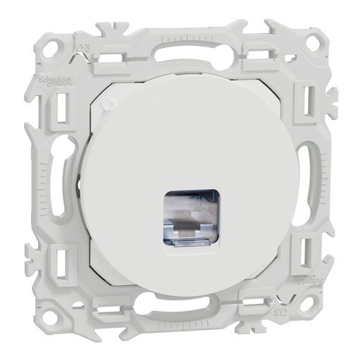 [SCHS920476] Odace - prise RJ45 - Cat6 STP grade 2TV min à grade 3TV - blanc craie