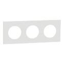 [SCHS920706] Odace - plaque de finition 3 postes - couleur Blanc craie