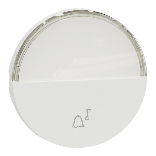 [SCHS929245] Odace - enjoliveur seul - pour bouton poussoir - porte-étiquette - blanc craie