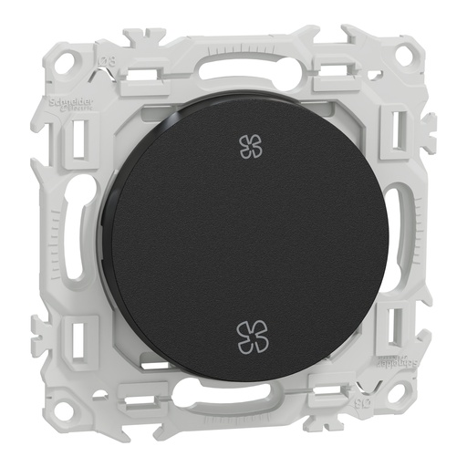 [SCHS940233] Odace - inter ou poussoir VMC 2 vitesses - 10AX - noir onyx