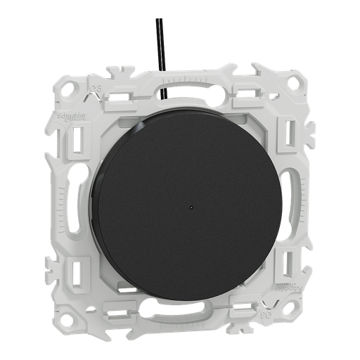 [SCHS940263] Odace - va-et-vient ou poussoir lumineux LED verte 0,15mA - 10AX - noir onyx