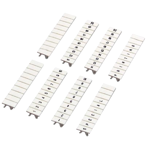 [SCHNSYTRAB5L1N] Carte avec 10 barrettes repères 5mm - caractères imprimés L1 L2 L3 N PE