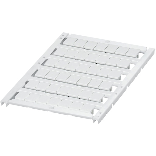 [SCHNSYTRABPV8] Carte avec 42 repères à clipser 8mm - 6 barrettes - vierge - blanc