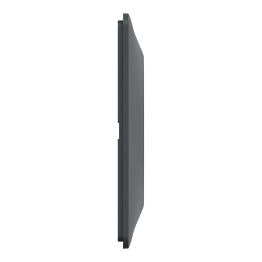 [SCHS340706G] Ovalis - plaque de finition - 3 postes hor - 71mm - anthracite - argent chromé