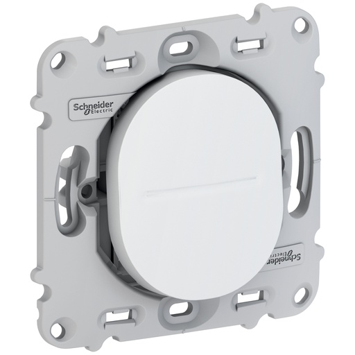[SCHS261204] Ancien Ovalis - interrupteur va et vient - 10AX - à vis - sans plaque de finit. Blanc