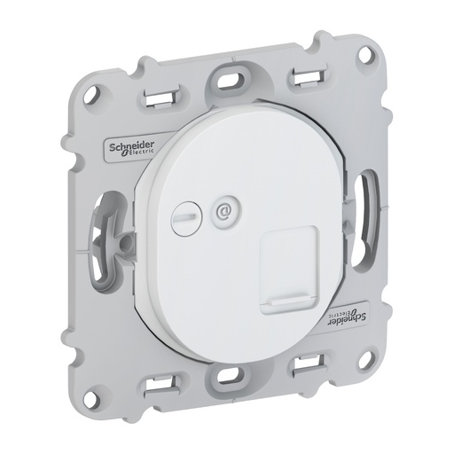 [SCHS261471] Ovalis - prise RJ45 - cat.5 UTP - téléphone - sans plaque  Blanc