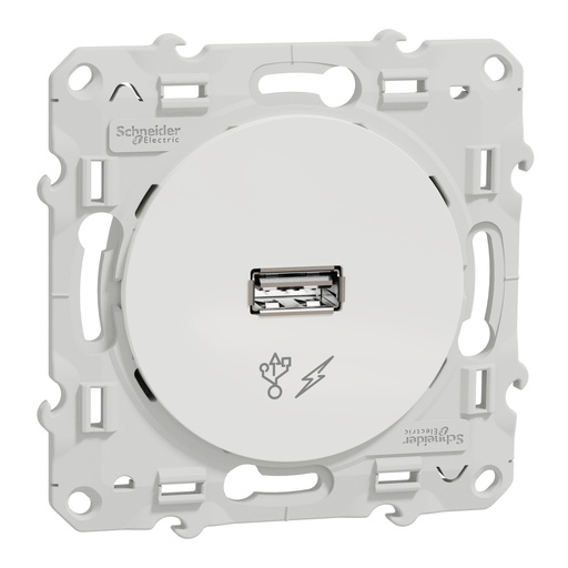 [SCHS520408] Odace - prise alimentation chargeurs USB - blanche - sortie 5V - 1A